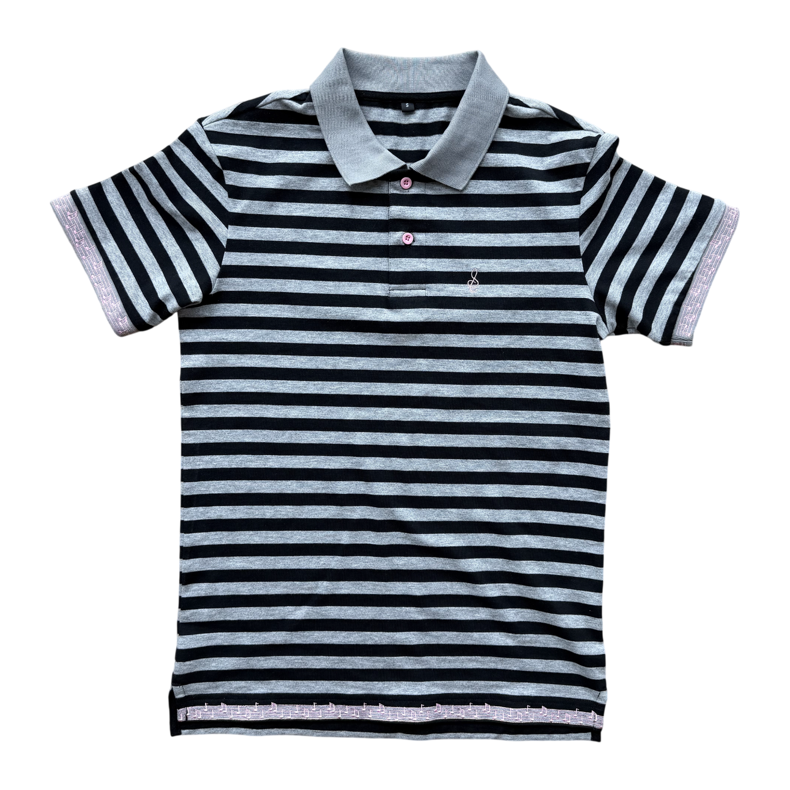 "Melody" Gray Noise Polo