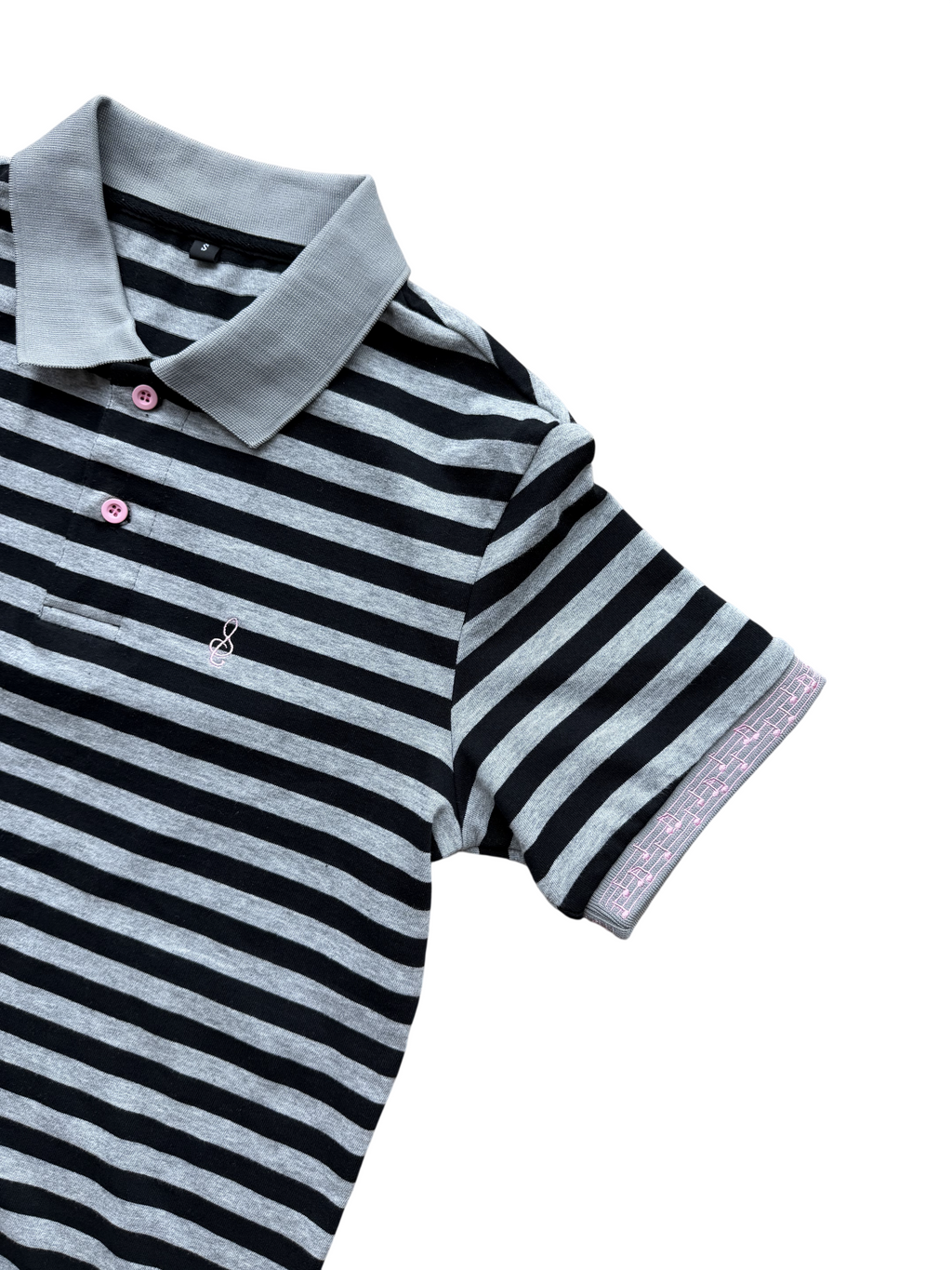 "Melody" Gray Noise Polo