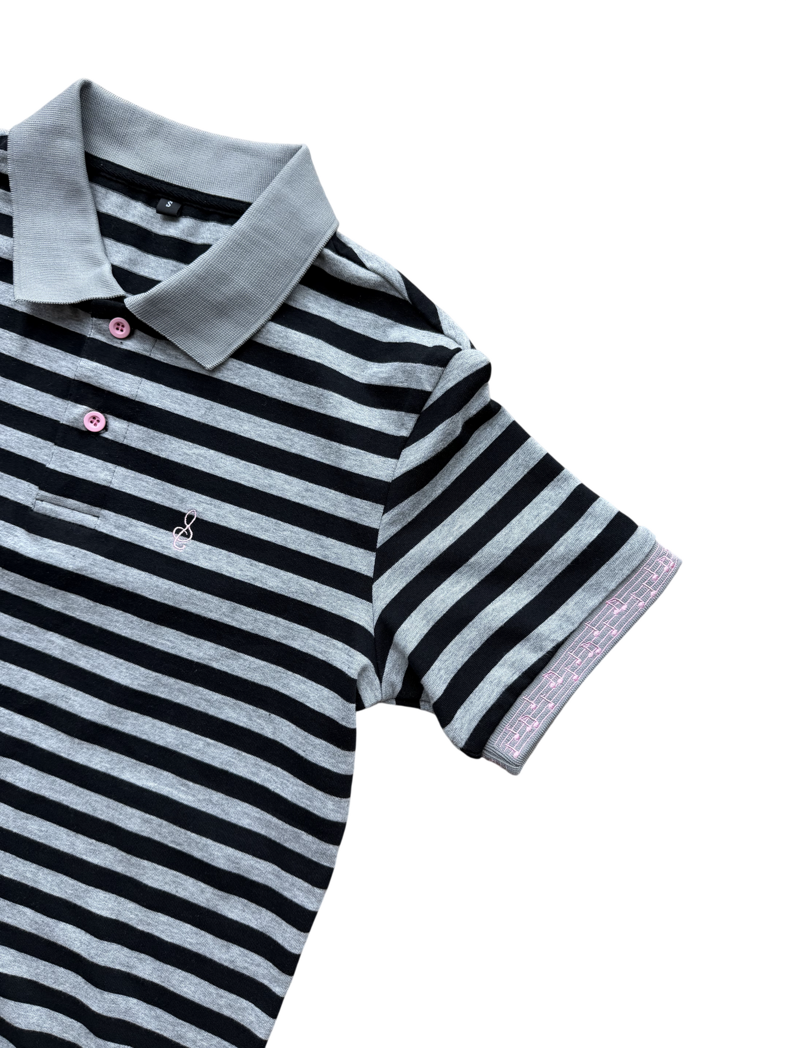 "Melody" Gray Noise Polo