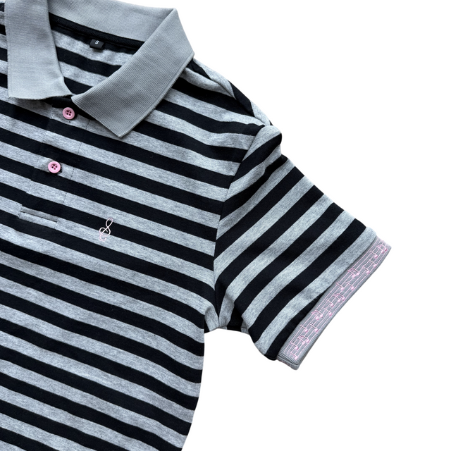 "Melody" Gray Noise Polo