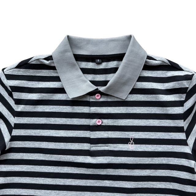 "Melody" Gray Noise Polo
