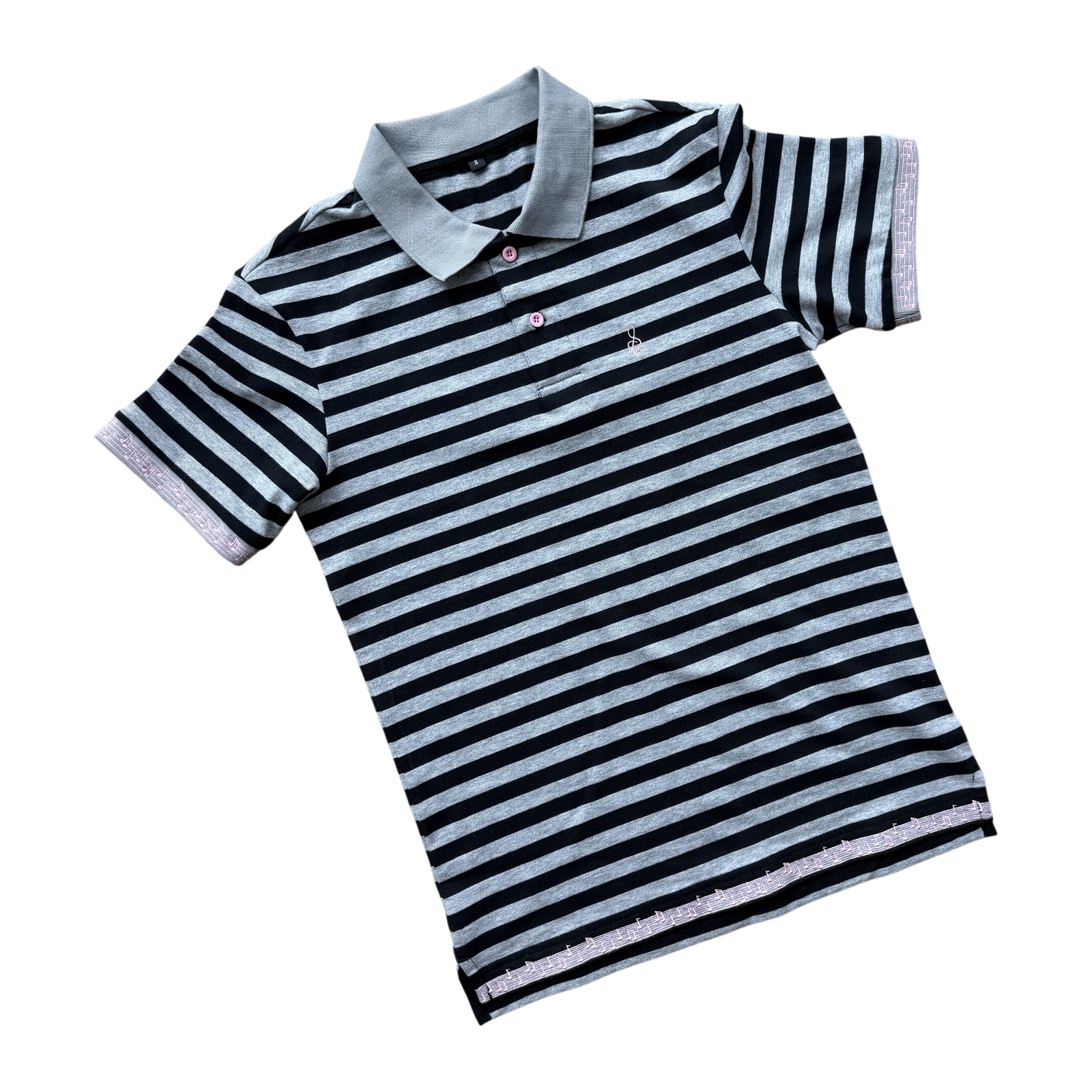 "Melody" Gray Noise Polo